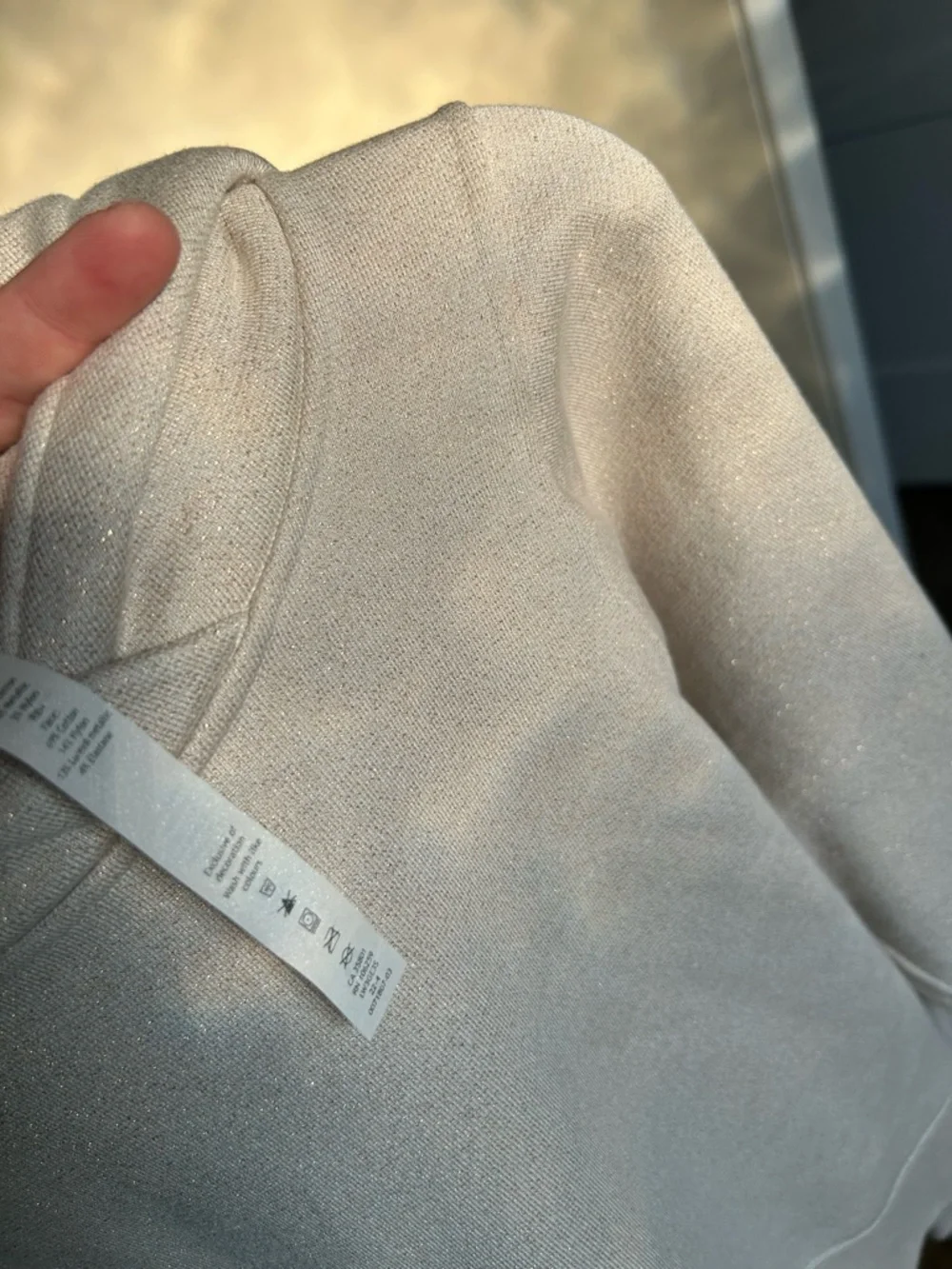 lululemon athletica Cropped Hooded Sweatshirt in Light Beige